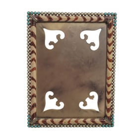 Jay Strongwater Enamel Jeweled Desk Photo Frame