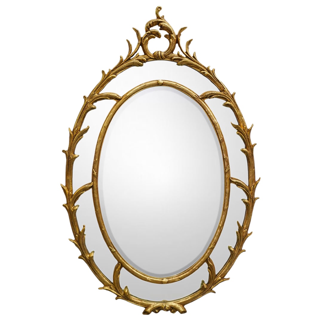 Large Neoclassical Style Gilt Wood Mirror (1 of 6)