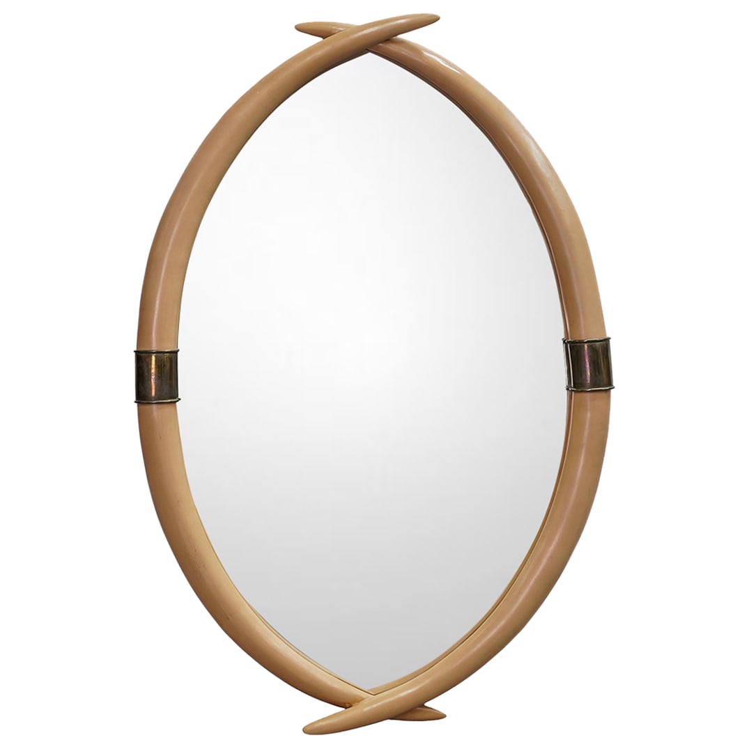 Chapman Co. Faux Horn Wall Mirror (1 of 4)