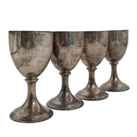 (4 Pc) S. Kirk & Sons Sterling Silver Goblets