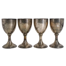 (4 Pc) S. Kirk & Sons Sterling Silver Goblets