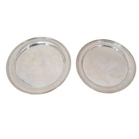 (2 pcs) Cartier Sterling Silver Trays