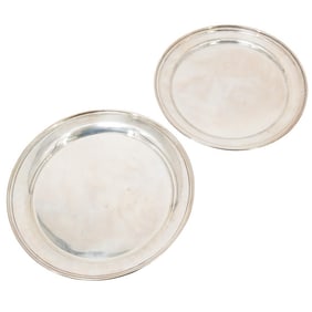 (2 pcs) Cartier Sterling Silver Trays