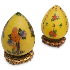 (2 pcs) Antique Handel Company Ovoid Table Lamps