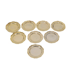 (8 pcs) Vintage Gold Wash Sterling Silver Dishes