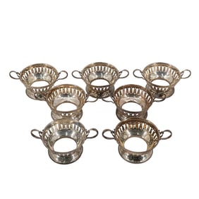 (25 pcs) Minton Porcelain and Mauser Mfg. Co. Sterling Silver Set