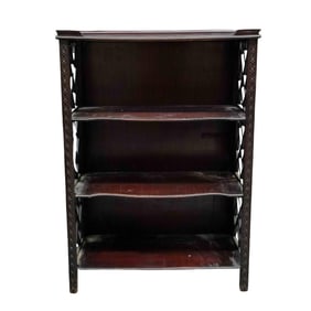 Vintage Wooden Mahogany Etagere Bookcase