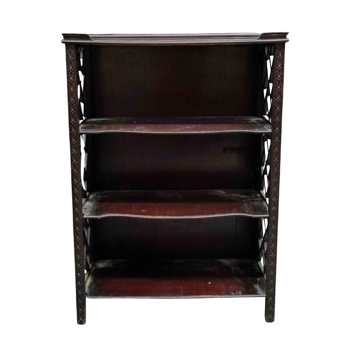 Vintage Wooden Mahogany Etagere Bookcase (1 of 6)