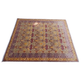 Large Oushak Wool Saffron Turkish Rug