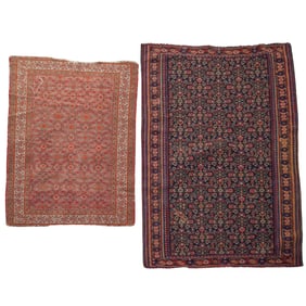 (2 pcs) Handwoven Wool Rugs