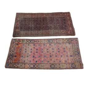 (2 pcs) Oriental Handwoven Wool Area Rugs