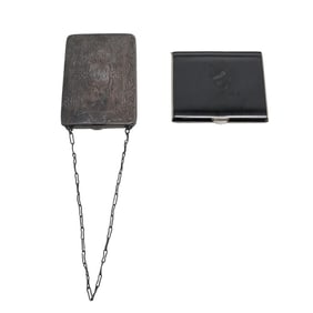 (2 pcs) Silver-plated and Sterling Silver Compacts