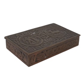Tiffany Studio Bronze Zodiac double box