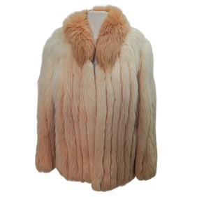 Vintage Furs by Cini Peach Hued Fox Blended Fur Jacket