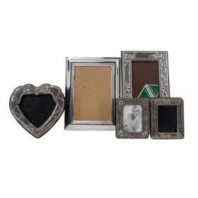 (5 pcs) Sterling, Silver, and Silver Plated Frames