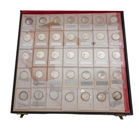 (35 Pc) Franklin Mint Limited Ed. Sterling Presidential Coin Collection