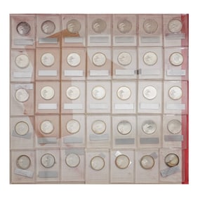 (35 Pc) Franklin Mint Limited Ed. Sterling Presidential Coin Collection