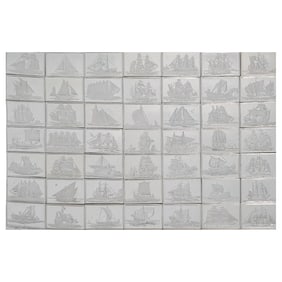 (49 Pc) Franklin Mint "Great Sailing Ships Of History" Sterling Silver Ingot Set