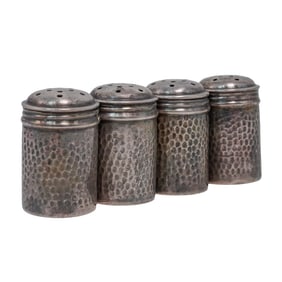 (4 Pc) Sterling SIlver Salt & Peppers Shakers Set
