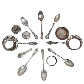 (14 Pc) Sterling Silver Assorted Utensils & Flatware Grouping