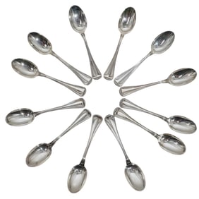 (12 pcs) Mantel, Clementi and Co. 800 Silver Teaspoons
