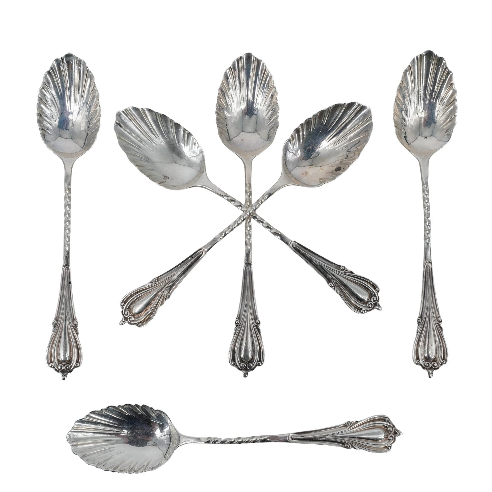 (6 pcs) George Unite English Sterling Teaspoons (1 of 8)