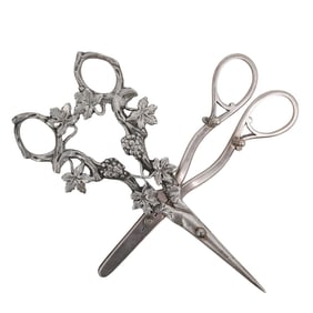(2 Pc) Antique Victorian Sterling Silver Scissors