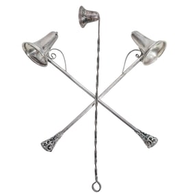 (3 Pc) Sterling Silver Hallmarked Candle Snuffers