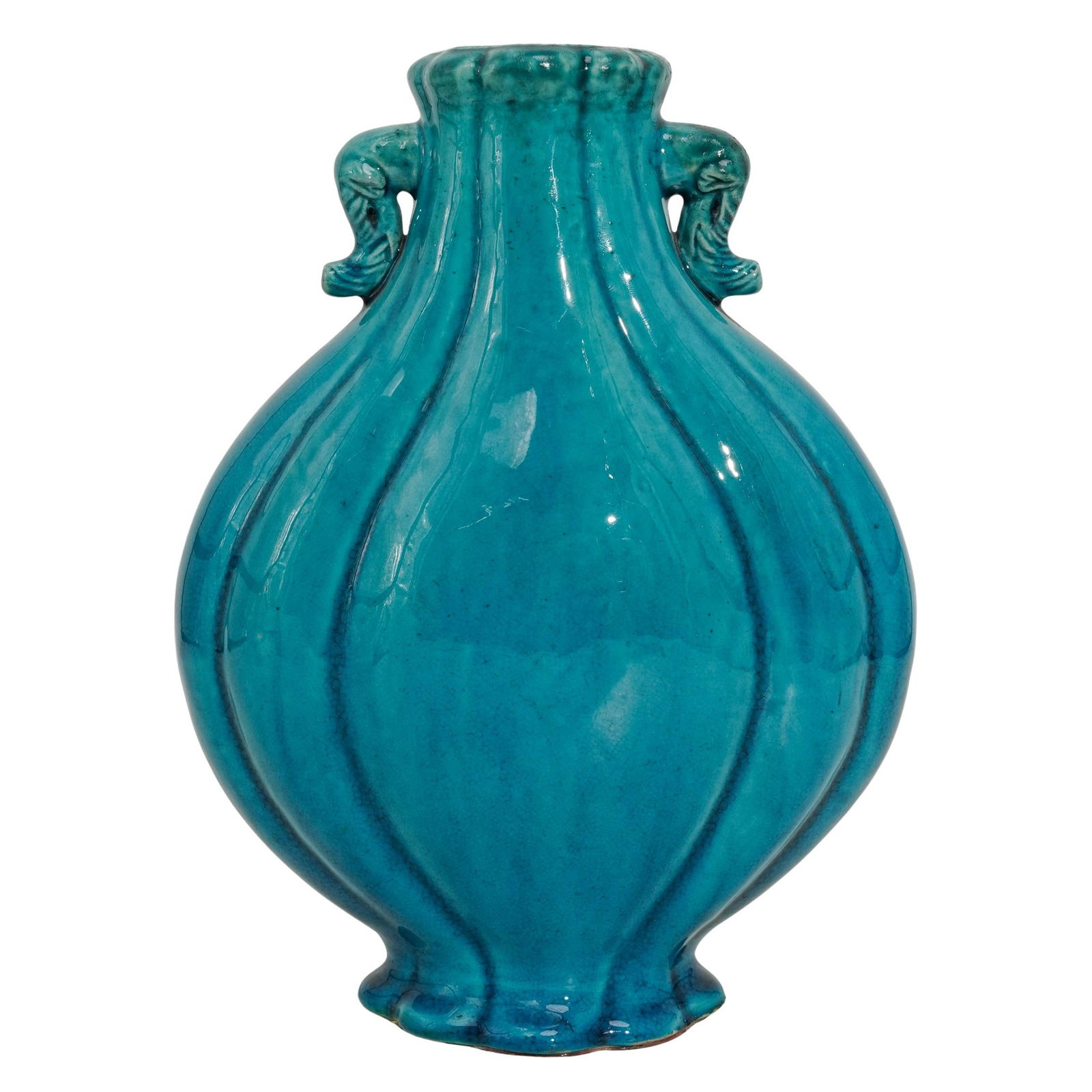 Chinese Turquoise Glazed Vase (1 of 7)