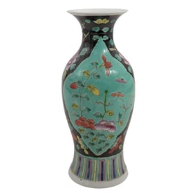 Chinese Famille Noire Porcelain Vase