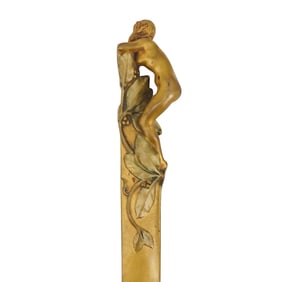 Victorin Sabatier Art Nouveau Gilt Bronze Letter Opener