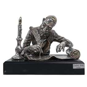 Zadok Arts Judaica Sterling Figure on Lacquered Base