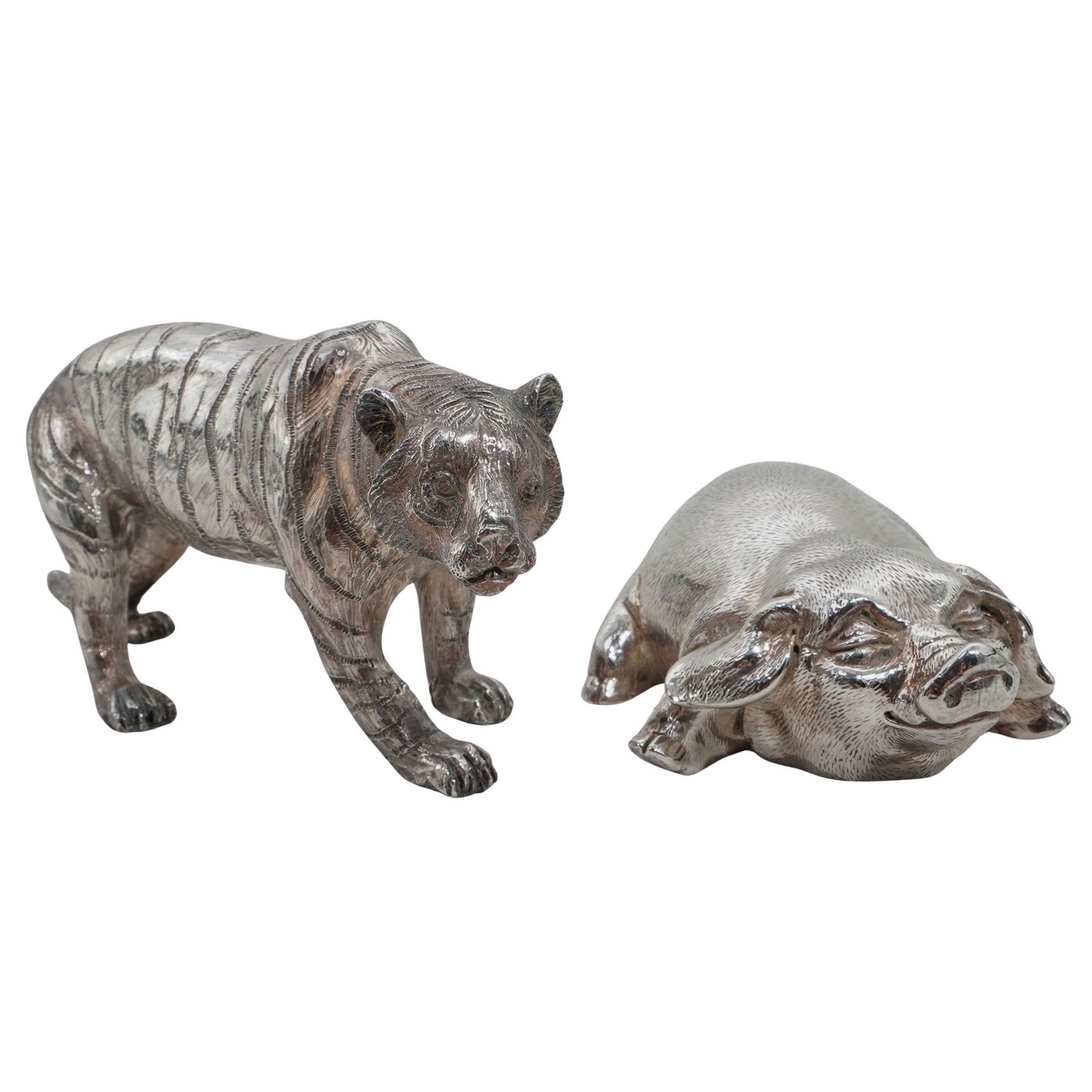 (2 Pc) Sterling Silver Overlay Animal Figurines (1 of 6)