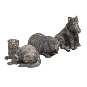 (3 pcs) Magrino Sterling Overlaid Animal Figurines