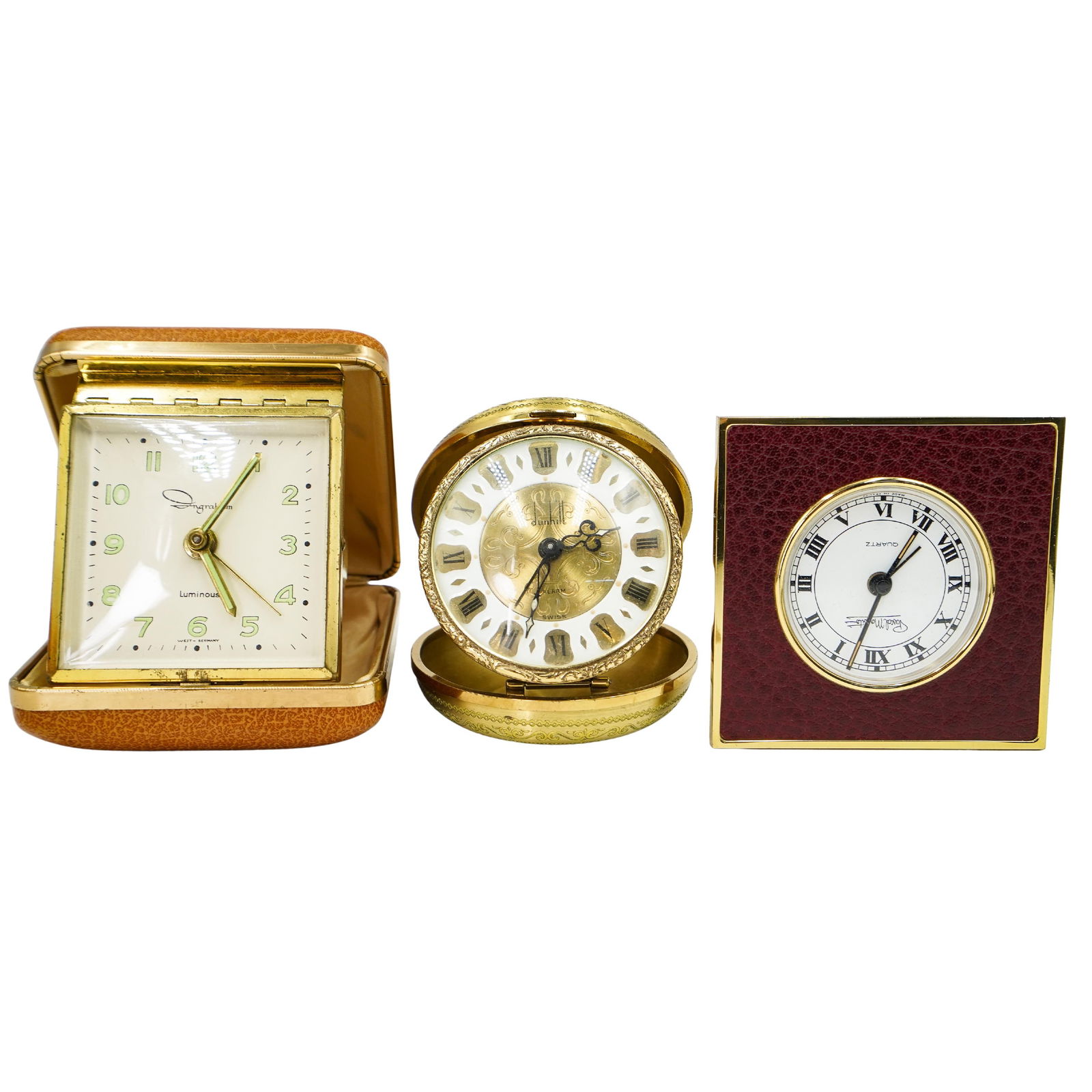 (3 pcs) 20th Century Foldable Travel Clocks (1 of 14)