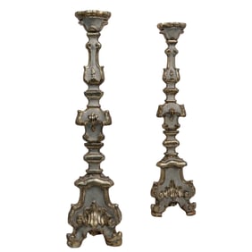 Pair of Large Italian Wooden Gilt Corbels