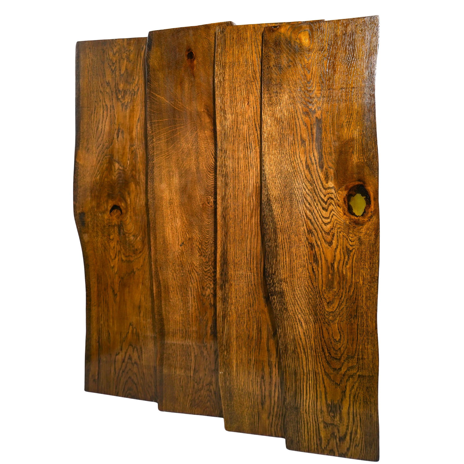 Mid Century Craftsman Life Edge Oak Shelfs (1 of 7)