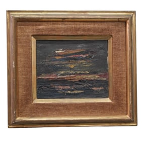 Ralph Rosenborg (1913-1992, American) "Dark of Night" Oil on Canvas