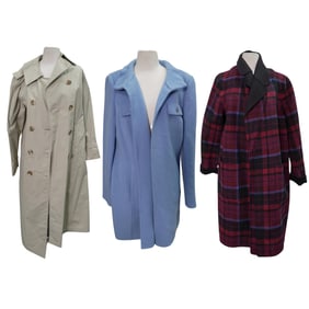 (3 Pc) Vintage Aquascutum & Carlisle Coats Assorted Grouping