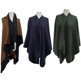 (3 Pc) Vintage Assorted Ladies Knit Wraps Collection
