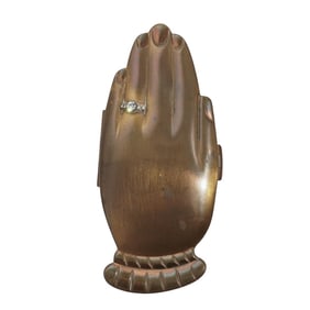 1940s Volupte "Golden Gesture" Engagement Ring Hand Compact