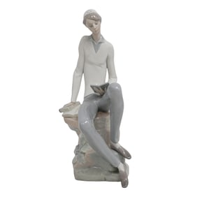 Lladro "Hebrew Student" Judaic Porcelain Figurine