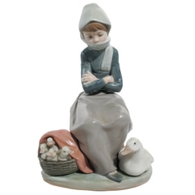 Lladro Porcelain "Duck Seller" Figurine