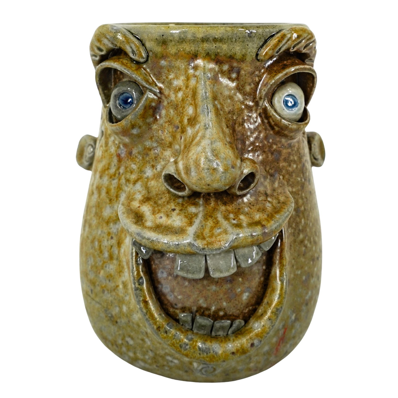Folk Art Ceramic Face Jug (1 of 7)