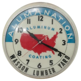 Vintage Dualite Alumanation Aluminum Coating Wall Clock