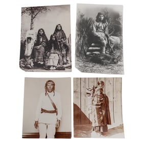 (4 pcs) Set of Native American Historical Photographs