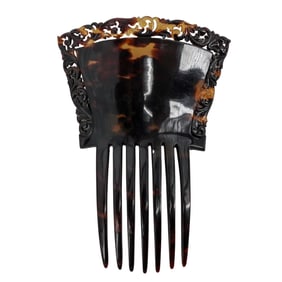 Antique Tortoise Hued Celluloid Hair Comb