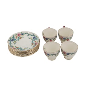 (11 pcs) Royal Cauldon "Victoria" Demitasse Cups and Saucers