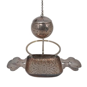 (2 pcs) Antique Silver Tea Strainers