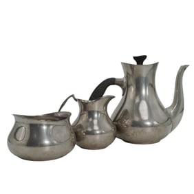 (3 pcs) Cooper Bros. "Don Pewter" Coffee Service Set